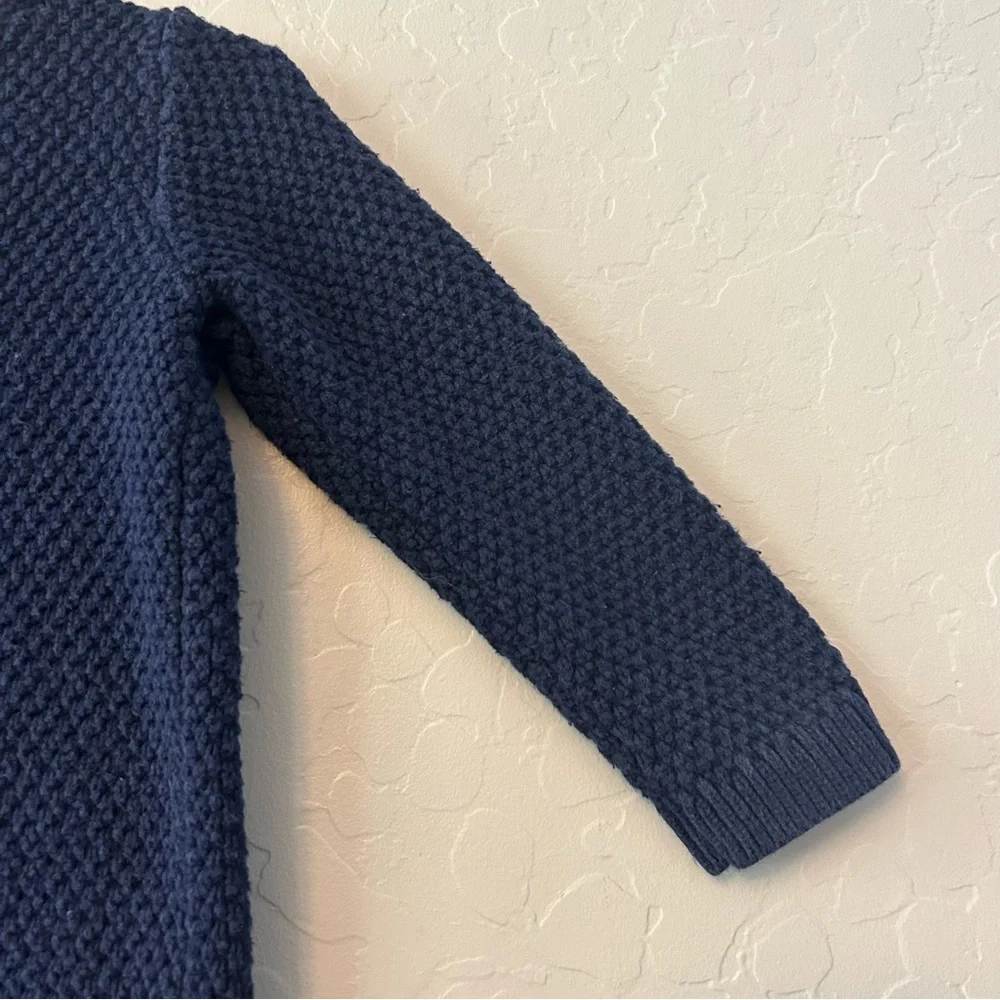 Baby Gap navy blue button front knit cardigan with fringe details size 2 years